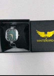 white bird Elegant Green Dial Watch