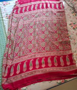 Beautiful Pink Paisley Saree