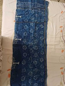 Blue Block Print Cotton 3 piece SALWAR