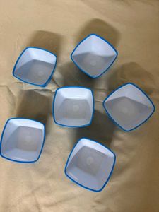 🆕 Set of 6 Blue -White Bowls