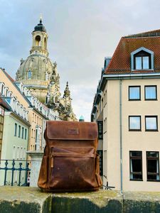 Vintage Brown Leather Backpack