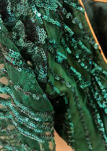 Stunning Sequin Emerald Green Blouse