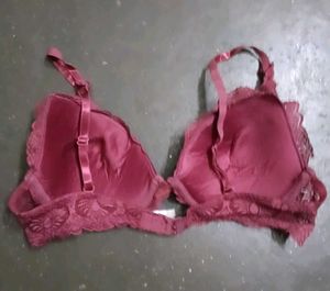 Burgundy Lace Bra