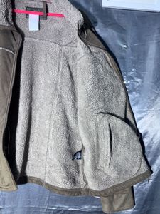 Men's Brown Faux Suede Sherpa Lined Jacket