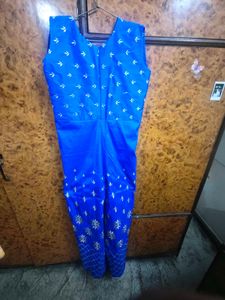 Blue golden boho jumpsuit