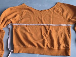 Orange Casual Long Sleeve Top