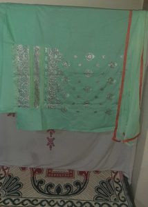 Embroidered Punjabi patyala suit