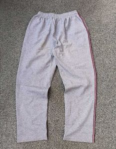 Comfy Gray Track Pants with Striped Detail