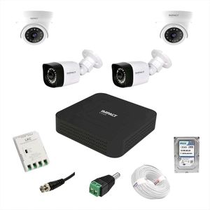 IMPACT BY HONEYWELL 2 MP CCTV KIT with 4 Channel D