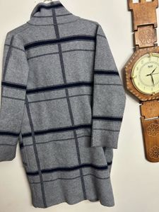Chic Plaid Longline Cardigan