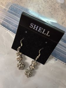 Elegant silver color Dangle Earrings