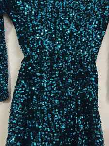 Sequinned Bodycon Dress, Fishtail Shape