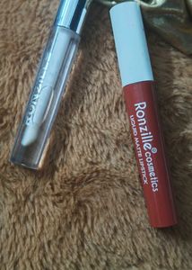 Liquid Matte Lipstick &amp; Transparent Lip Gloss