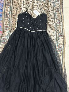 Elegant Black Embellished Gown