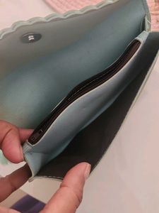 Stylish Mint Green Wallet with Studs
