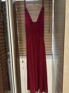Elegant Deep V-Neck Maxi Dress