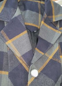 Stylish Plaid Double-Breasted Jacket