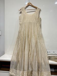 Cut sleeves Gown With Net Dupatta