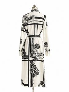 Chic Floral Print Shirt Dress