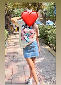 Light Wash Denim Mini Skirt