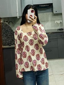 Beautiful Cotton Kurta with Floral Print