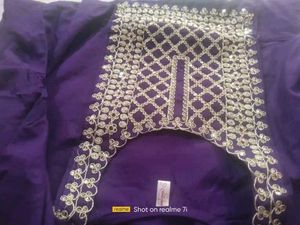 elegant purple anarkali suit