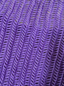 Purple Mesh Long Sleeve Crop Top