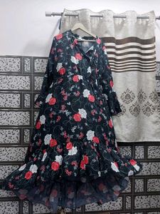 Up-down Style abaya with gorgeous floral print!!