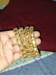 Elegant Rhinestone Bangles Set