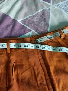 Straight Pant In Rust Colour