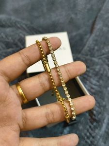 PALMONAS Gold &amp; Crystal Bracelet