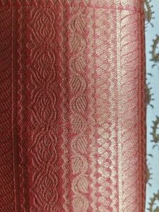 pink zari work saree