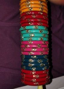 Colorful Kada Bangles Set of 6