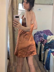 Satin Wrap Dress Size M