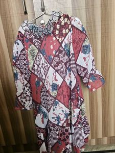 Floral Patchwork Print Kurta