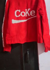 Coca Cola Coke Red Crop Sweater