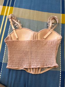 Lace Trim Corset Style Bralette