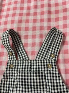 Cute Gingham Pinafore Dress