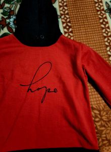 aesthetic Red Hoodie