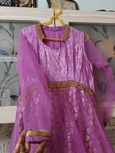 Beautiful Purple Ethnic Anarkali(40-44 size)