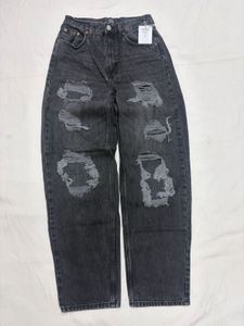 Black Ripped High Waisted Jeans