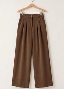 High-Waisted Wide-Leg Trousers ( OFF DUTY )
