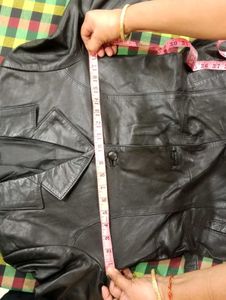 Black Leather Trench Coat