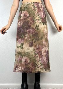 Vintage Floral Maxi Skirt