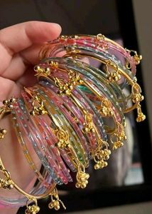 Vibrant Beaded Bangles Set