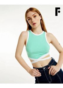 Mint Green Cropped Wrap Top