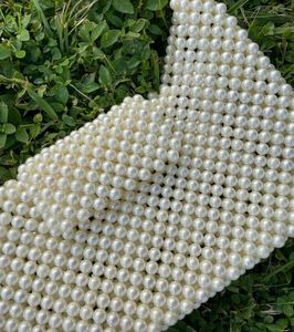 Elegant Pearl Beaded Clutch Bag