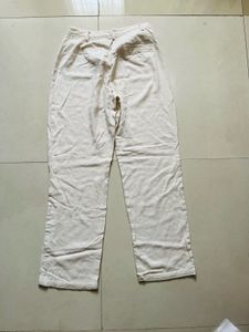 White Slim Fit Trousers