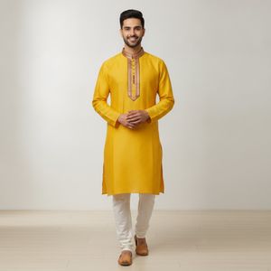 Men's Yellow Kurta