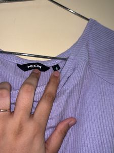 Cute Off-Shoulder Ribbed Top